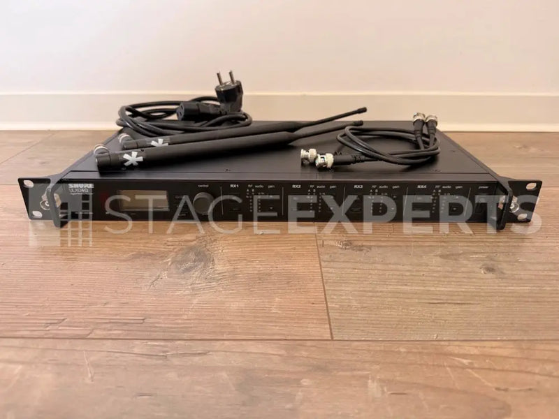 Shure ULXD4Q H51 4-Channel Dante Receiver for Wireless Mics