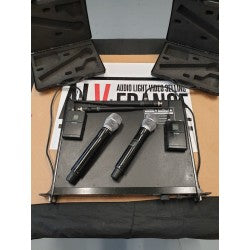 Shure UR4D Q5 + 2 x UR2 Beta 87C Wireless Handheld System