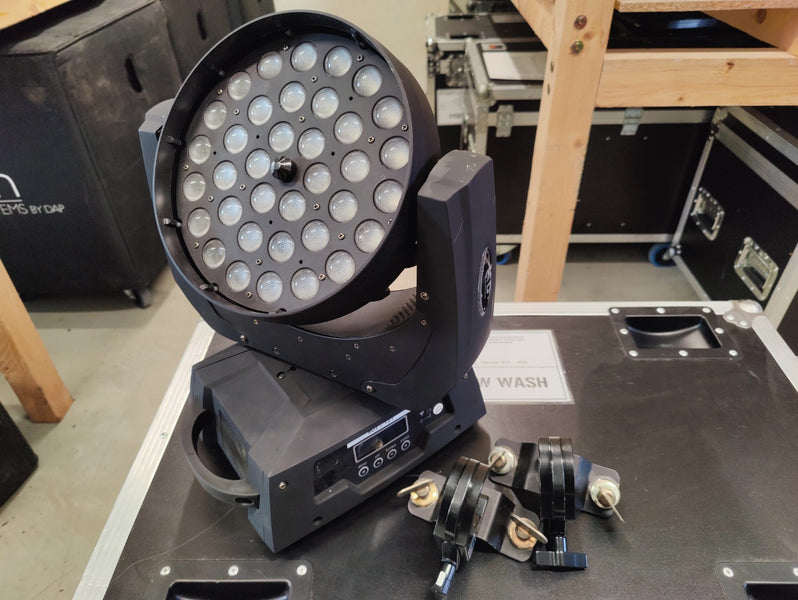 4x 36x10W RGBW Wash Moving Heads – Flight Case Set (4-piece)