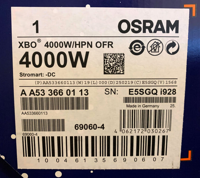 Osram XBO 4000/HPN OFR Xenon Lamp for Digital Projectors