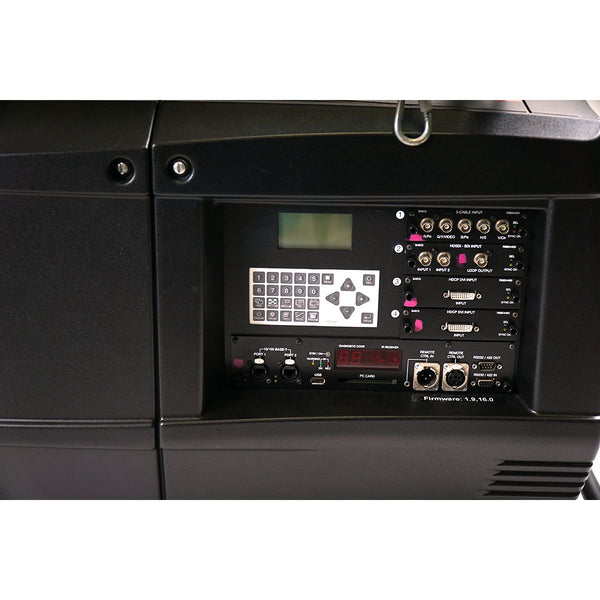 Barco FLM-HD20 Projector in Frame – 20,000‑lumen Event