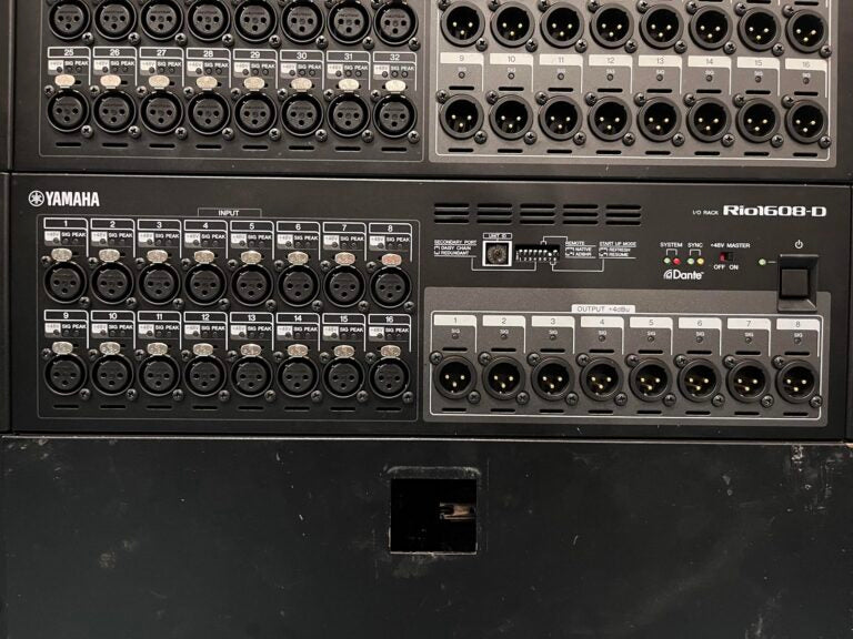 Yamaha Rio1608-D Dante I/O Rack – 16 In, 8 Out Stagebox
