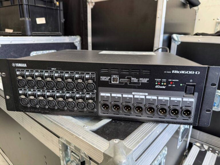 Yamaha Rio1606-D Dante I/O Rack Stagebox – 16 In, 8 Out