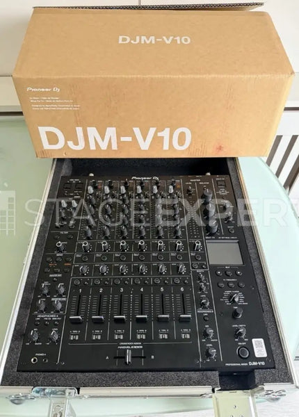 Pioneer DJ DJM‑V10 6‑Ch DJ Mixer with Swan Flight Case