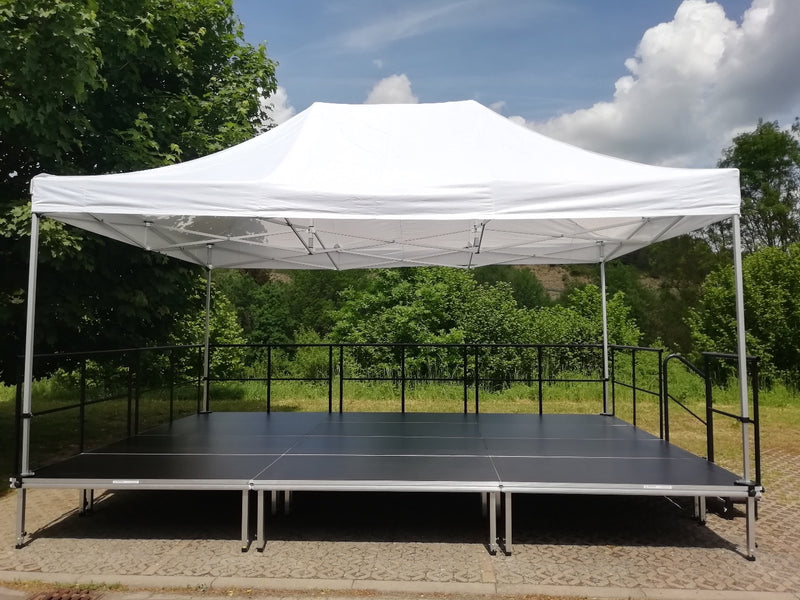 Complete 24 m² Stage Platform with 6 x 4 m Folding Canopy