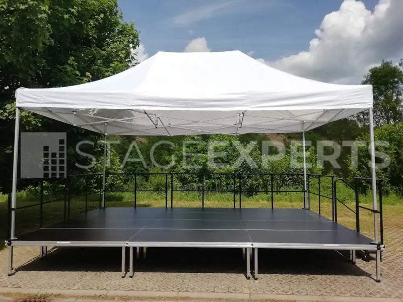 Complete 24 m² Stage Platform with 6 x 4 m Folding Canopy